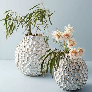 Anthropologie Honeycomb Vase Set